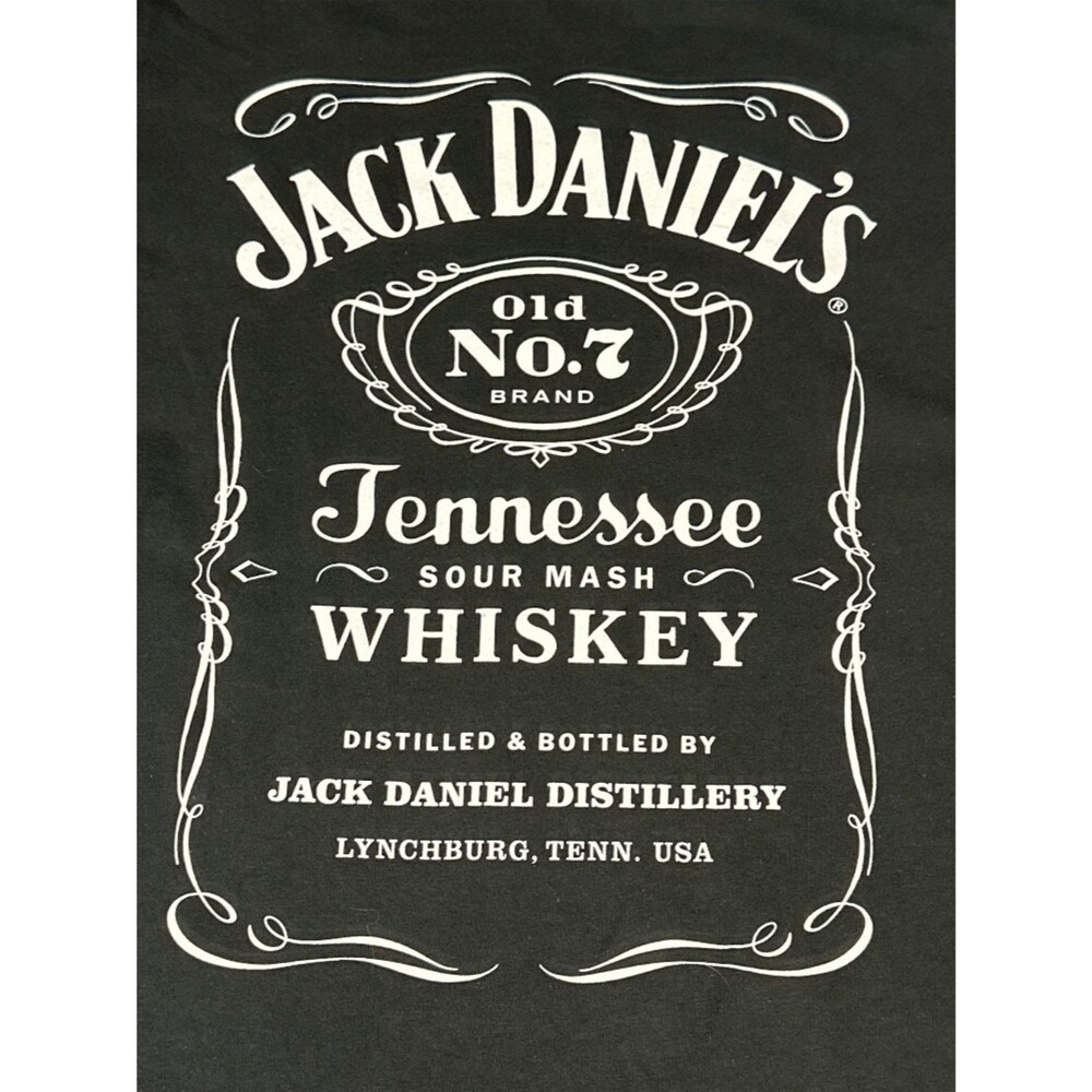 Jack Daniels Long Sleeve Tee Black Whiskey Logo Graphic Size Large - Picture 3 of 5